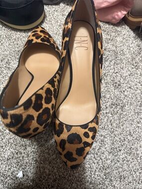 INC International Concepts Leopard-Print Pointed Pumps in Tan and Black